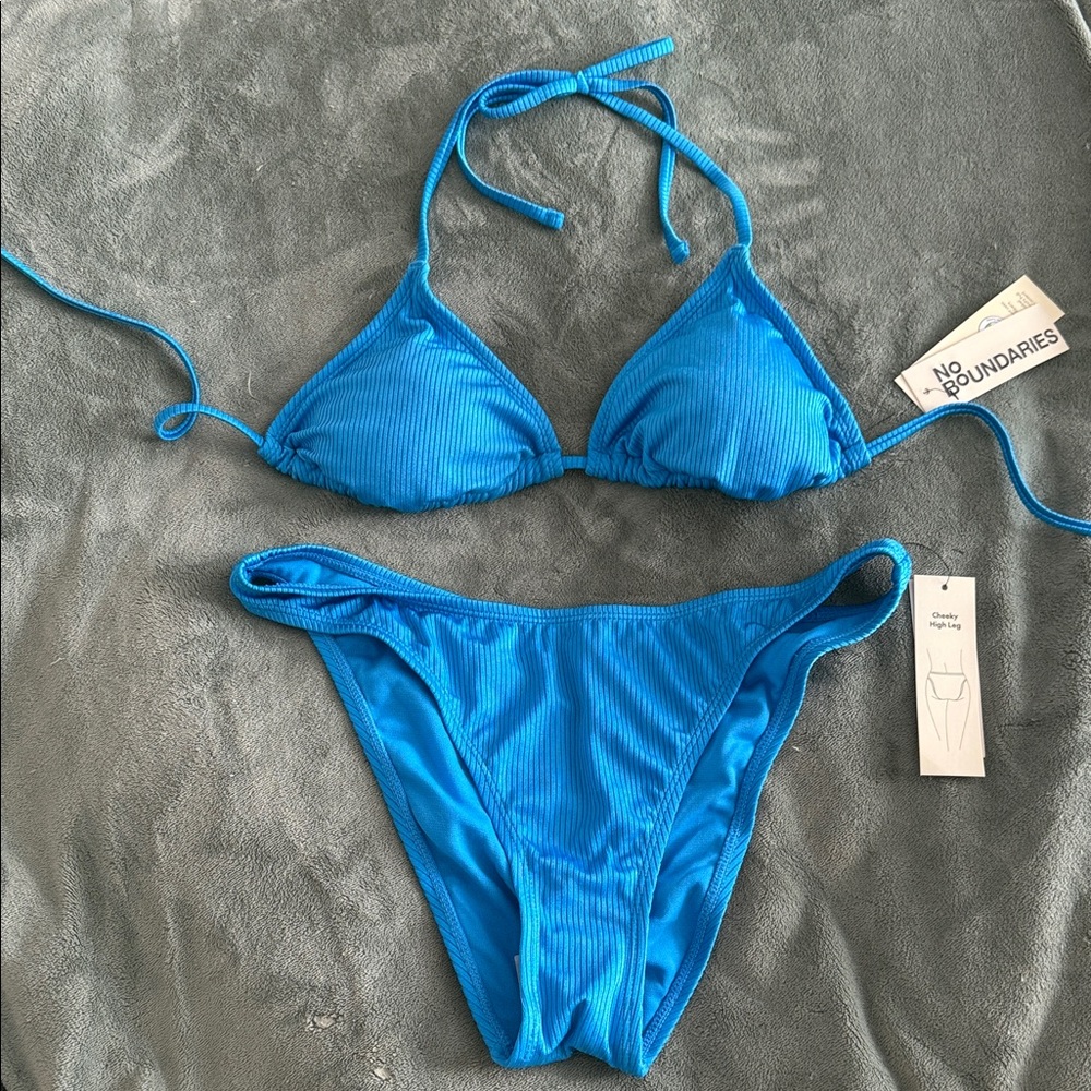 No Boundaries Bold Blue Bikini Size M